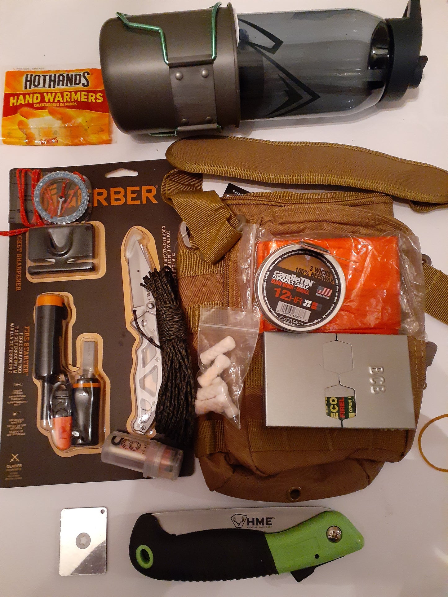 Get Real Water Bottle Holder Survival Kit w. RapidPure Water Filter & Bottle