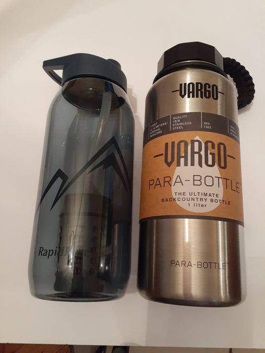 RapidPure Water Bottle and Filter/Vargo Stainless Steel Bottle Combo