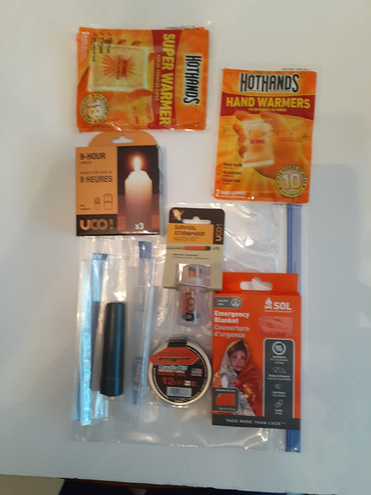 Get Real Keep Warm & Hydrated Survival Kit w. Whistle & Mirror