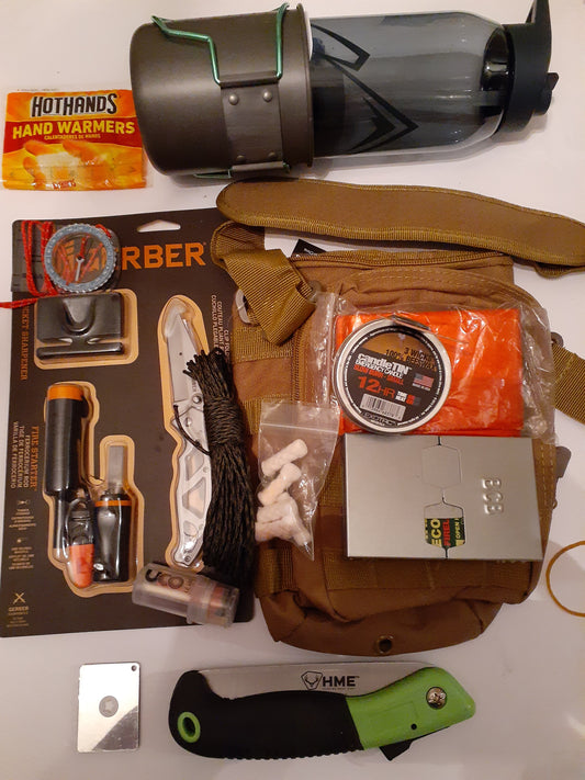 Get Real Water Bottle Holder Survival Kit w. RapidPure Water Filter &  Bottle