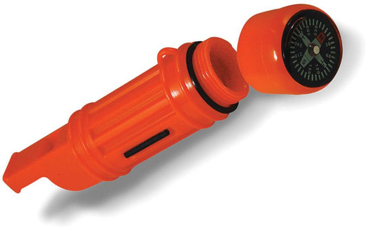 Waterproof Matchbox, Whistle, Compass and Mirror Survival Aid