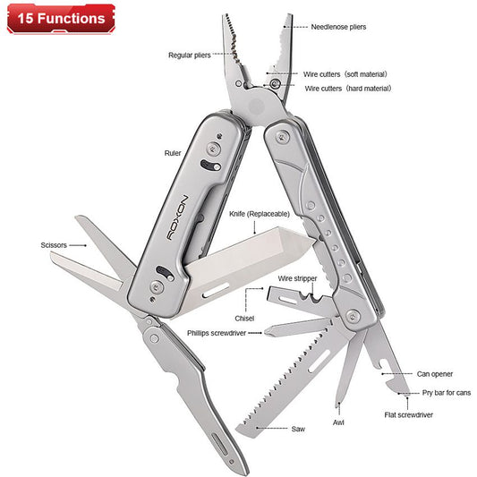 Roxon Phantom 16 in 1 Multitool with Replaceable Knife Lightly Used